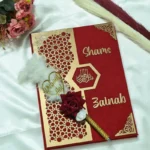 Star Design Nikah Nama Red